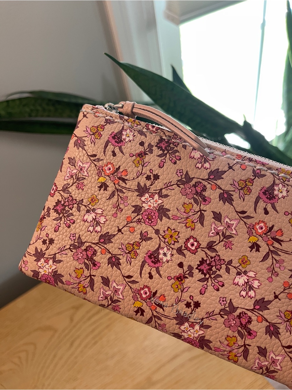 Vera Bradley Floral Printed Leather Slim Wallet